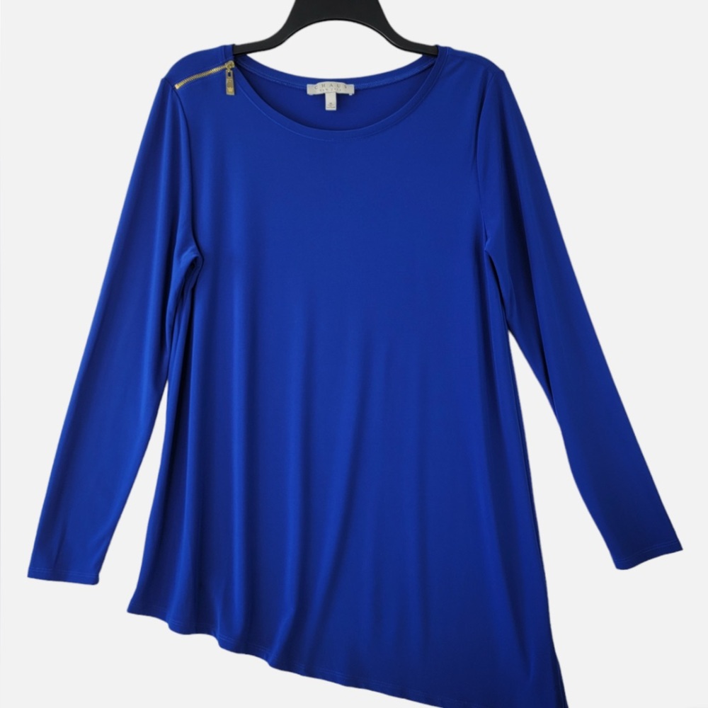 Chaus Royal Blue Long Sleeve Blouse